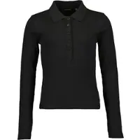 Blue Seven Langarmshirt "Langarmshirt", Mädchen, Gr. 152, schwarz (9990, schwarz), 50% Modal, 45% Baumwolle, 5% Elasthan, normal, V-Ausschnitt, Shirts Langarmshirt