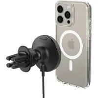 Spigen OneTap Pro 4 MagSafe Car Mount Charger - Wireless / Air Vent - Black