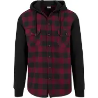 Urban Classics Hooded Ed Flanell Sweat Leeve Langarmhemd