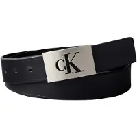 Calvin Klein Ledergürtel "SSNL MONO PLAQUE 35MM FIXED" Größenverstellbar mit Metallschließe