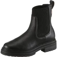 Tommy Hilfiger Winterboots "TH PLAQUE PEBBLE CHELSEA WARM", Chelseaboots, Schlupfboots, Stiefelette mit praktischer Anziehlasche