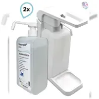 Blanc HYGIENIC SET: Hebelspender 1.000ml + 2x 1 Liter Haut- und Händedesinfektion mit vormontierter Pumpe