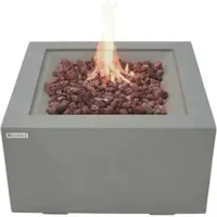 Elementi Gasfeuerstelle Ridgefield in Beton-Optik Grau aus Faserbeton
