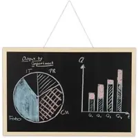 Relaxdays 4 x Kreidetafel mit Holzrahmen 40x60 cm Hellbraun,Schwarz