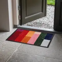 REMEMBER Fußmatte "Nero" - 50 x 75 cm, farbenfrohe, rutschfeste & saugstarke Gummi Fußmatte