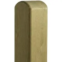 Meingartenversand.de 9 x 9 Leimholzpfosten – Kiefer/Fichte, druckimprägniert, Längen 98–238 cm, mit Rundkopf, verzugsfrei, für für Gartenzäune & Sichtschutz