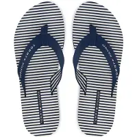 Tommy Hilfiger Zehentrenner Th Ithaca Stripe Summer Sandal FW0FW09192 Dunkelblau