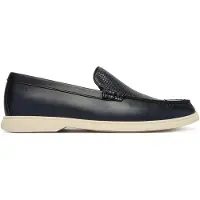 BOSS für Herren. 50563129 Sienne Loaf Leder-Mokassins marineblau (42), Wohnung, Keine, Lässig