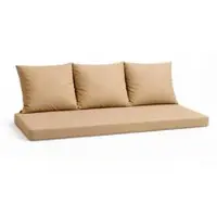 Setgarden Mix Bench Kissen Outdoor Kissen Bankauflage 160x50+3x50x56cm Kissen Für 3-Sitzer Bänke 1tlg Beige