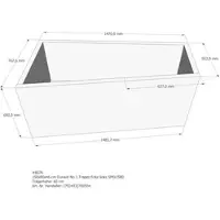 LDG förlag Badewannenträger passend für Duravit No.1 links 150 × 80 × 46 cm