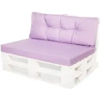 Setgarden Mix Set Palettenkissen 120x60x10cm Sitzkissen + Rückenkissen 120x40cm 1tlg Purple