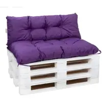 Setgarden Set Palettenkissen 120x50cm Sitzkissen + 120x50cm Rückenkissen 1tlg Violett