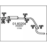 MTS Endschalldämpfer FIAT,PEUGEOT,CITROËN 01.60204 1726GR,1717H3,172648 Endtopf,Auspuff Endtopf,Nachschalldämpfer,ESD 1730H3,ZF05963507,5963507
