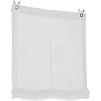 Kutti Heimtextilien Raffrollo Ösenrollo Celtic offwhite. Einfarbig, Uni. Leinenoptik. Montage ohne Bohren, mit Fensterhaken 100 x 140 cm