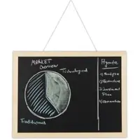 Relaxdays 4 x Kreidetafel mit Holzrahmen 30x40 cm Hellbraun,Schwarz