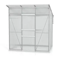 Pergart Vitavia, Aktionsangebot (inkl. 60 Euro Zubehör): Gewächshaus "Palma 3250" inkl. Stahlfundamentrahmen, aluminium eloxiert, 2,5 m², 6 mm HKP
