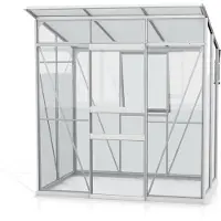 Pergart Vitavia, Aktionsangebot (inkl. 60 Euro Zubehör): Gewächshaus "Palma 3250" inkl. Stahlfundamentrahmen, aluminium eloxiert, 2,5 m², 3 mm ESG/6 mm HKP