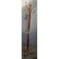 Casa Padrino Luxus Barock Garderobenständer Braun / Gold H. 177 cm - Barock Kleiderständer - Garderoben Möbel im Barockstil - Barock Möbel - Barock Interior - Luxus Qualität - Made in Italy