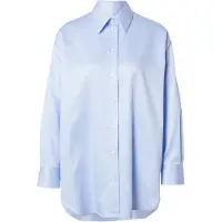 Seidensticker Outdoorbluse , Damen, Gr. XS (34), blau (hellblau), 100% Baumwolle, unifarben, oversize, ohne Ausschnitt, Blusen Outdoorbluse, 1/1 Kragen Uni