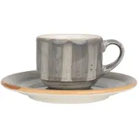 Bonna Aura Space - Espressotassen und Untertasse - 80 cc - Porcelain - 6er set