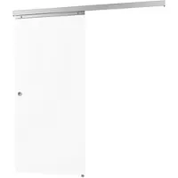 Inova Glasschiebetür 75,5 x 203,5 cm, Klarglas, Komplettset mit Griffmuschel und beidseitigem Softclose