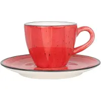 Bonna Aura Passion - Espressotassen und Untertasse - 80 cc - Porcelain - 6er set