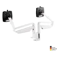 Novus Clu Duo XL C Monitorhalterung für 2 Monitore (990+4011+001), weiss