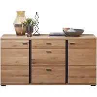 Massivart Sideboard mit 3 Schubladen Altesche teilmassiv gebürstet 170 cm - SONOS