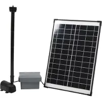 Ubbink Springbrunnenpumpe "SolarMax 1000 Accu inkl. PowerControl", schwarz (schwarz, silber), Pumpen, Springbrunnenpumpe, Hybrid-Funktion