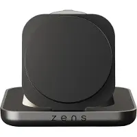 ZENS Nightstand Charger Pro 2 next gen - Kabelloses Ladegerät für Telefon / Earbuds / Apple Watch - MagSafe und Qi2 - Schwarz