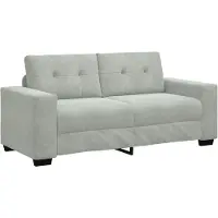 vidaXL Zweisitzer-Sofa Hellgrau 180x77x82 cm Samt
