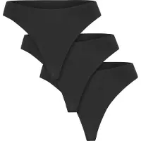 Urban Classics Ladies Lasercut Tanga 3-Pack black+black+black XS
