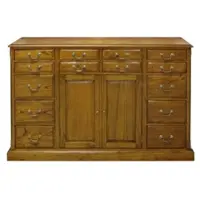 Casa Padrino Luxus Wohnzimmerschrank mit 2 Türen und 14 Schubladen Braun 120 x 39 x H. 80 cm - Luxus Qualität