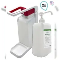Blanc HYGIENIC SET: Hebelspender 1.000ml + 2x 1 Liter Lotion Cremeseife mit vormontierter Pumpe