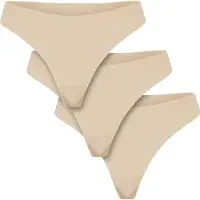 Urban Classics Ladies Lasercut Tanga 3-Pack nude+nude+nude XL
