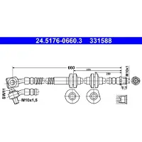 Ate Bremsschlauch 24.5176-0660.3 für Opel Cascada