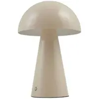 LINDBY LED Tischlampe Nevijo , dimmbar, creme / amber, für Wohn- / Esszimmer, Metall, Modern, LED Tischlampe