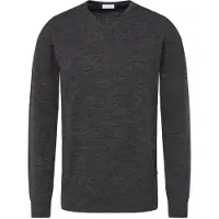 Seidensticker Pullunder "Schwarze Rose", Herren, Gr. 3XL, anthra mélange, 100% Wolle, unifarben, regular fit, V-Ausschnitt, Pullover Pullunder, 1/1 V-Neck Uni