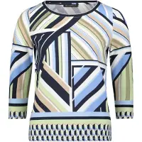 Betty Barclay Shirt Kurz 3/4 Arm 8850 Blue/Green Größe 48