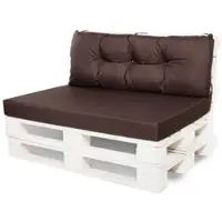 Setgarden Mix Set Palettenkissen 120x50x10cm Sitzkissen + Rückenkissen 120x50cm 1tlg Braun