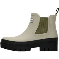 Barbour Gummistiefel Damen Halton Chelsea Welly Light Oak Bleached Olive-Schuhgröße 41
