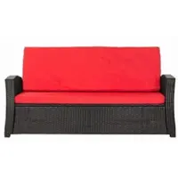 Setgarden Techno Gartenkissen für Polyrattan Möbel 110×60×50 cm – Kissen für 2 Sitzer Gartensofa 1tlg Rot
