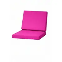 Setgarden Flat 2er Set Sitzkissen für Polyrattan Sessel 50x52x7 Sitz + 50x56 cm Rückenlehne 1tlg Rose
