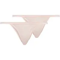 Puma Damen Unterhose Strings Microfiber Tanga 2er Pack - pink - XS