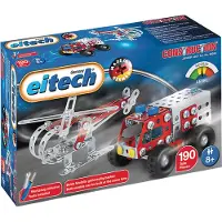 Eitech Bausatz Feuerwehrauto Stahl silber/rot 192-teilig
