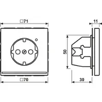 JUNG SCHUKO-Steckdose 16A 250V LS 1520-O LG LNW