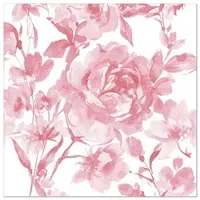 Papstar Servietten "ROYAL Collection" 1/4-Falz 40 cm x 40 cm bordeaux "Rose" 250 Stück