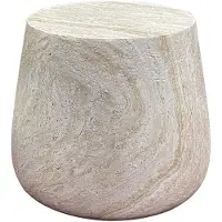 Ebuy24 - Beistelltisch Bonn - Skandinavisches Design - Rund - Natürlich - Ø47,5 cm - Kompakt - Langlebig - Fiberclay