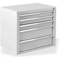 Proregal Schubladenschrank Kobra mit 5 Schubladen | HxBxT 60x70x43,5cm | Lichtgrau
