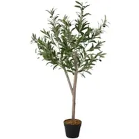 Lex Kunstpflanze Plastikpflanze Olivenbaum Kunstbaum mit Blumentopf 120 cm : 120 cm